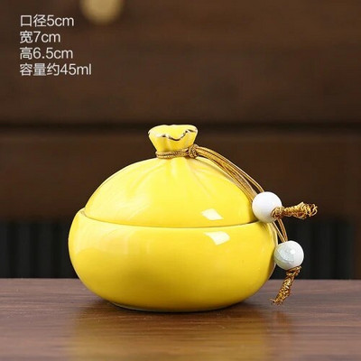 1 vnt Keraminis arbatinukas Arbatos skardinė su dangteliu Maisto indeliai Kosmetikos pakavimo skardinės Losjonų indelis Cukraus indelis Keraminiai virtuvės stiklainiai