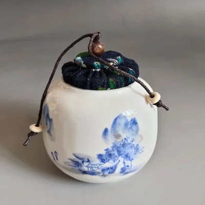 Minikeraamika purk õhukindlad potid salvi säilituskarp keraamiline tee organiseerija säilituspaagid kohviköök hoiukonteiner