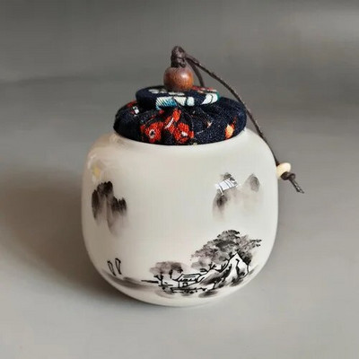 Minikeraamika purk õhukindlad potid salvi säilituskarp keraamiline tee organiseerija säilituspaagid kohviköök hoiukonteiner