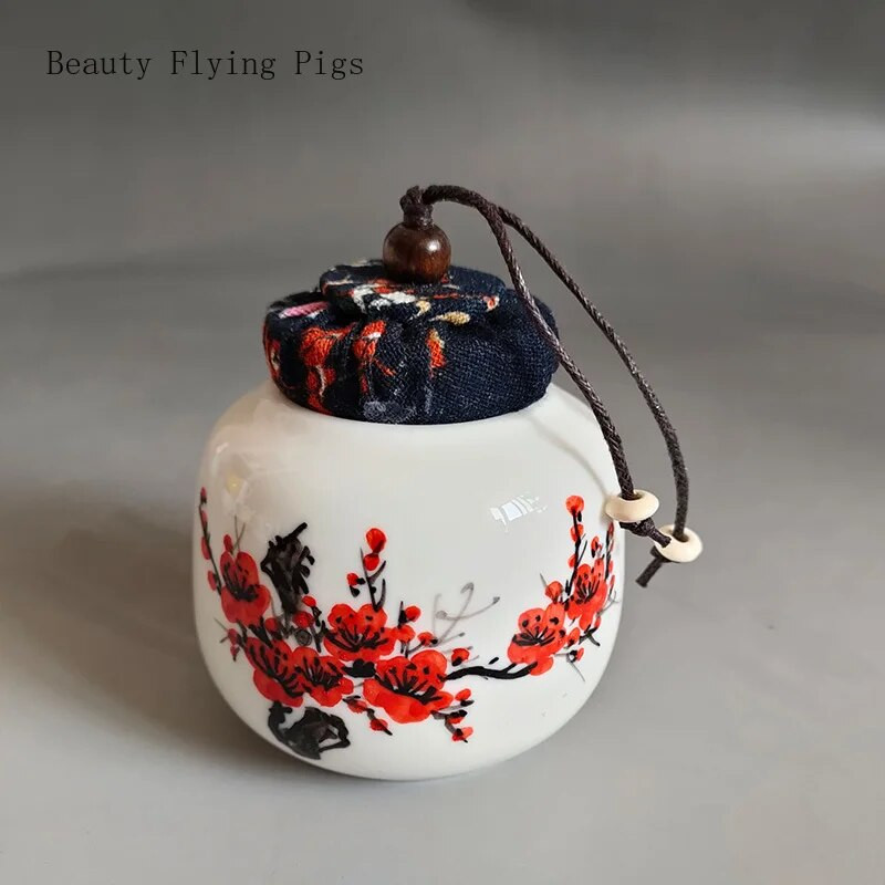 Minikeraamika purk õhukindlad potid salvi säilituskarp keraamiline tee organiseerija säilituspaagid kohviköök hoiukonteiner