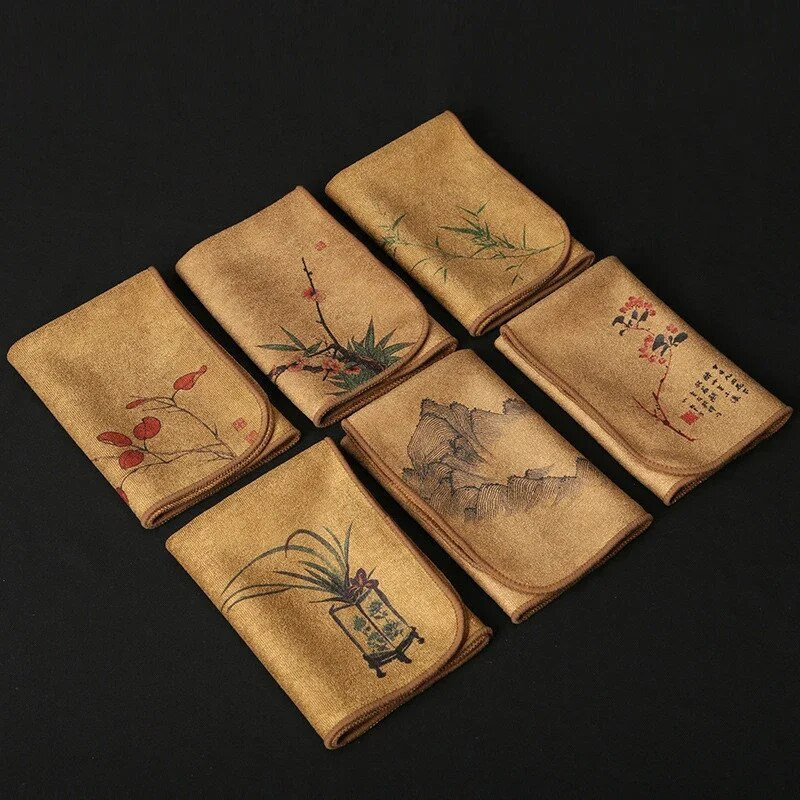 Värvitud teerätik, imav kalts, paksendatud lauapuhastuslapp, puuvillane majapidamisköögi puhastuslapp nõudepesurätikud