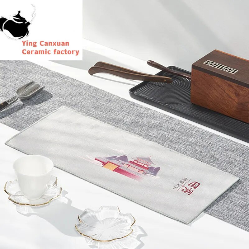 Hiina paksendatud teerätik Kvaliteetne plüüs imav vett kaltsuga teesalvrätikud riidest laud teekann alusaluse teekomplekti tarvikud