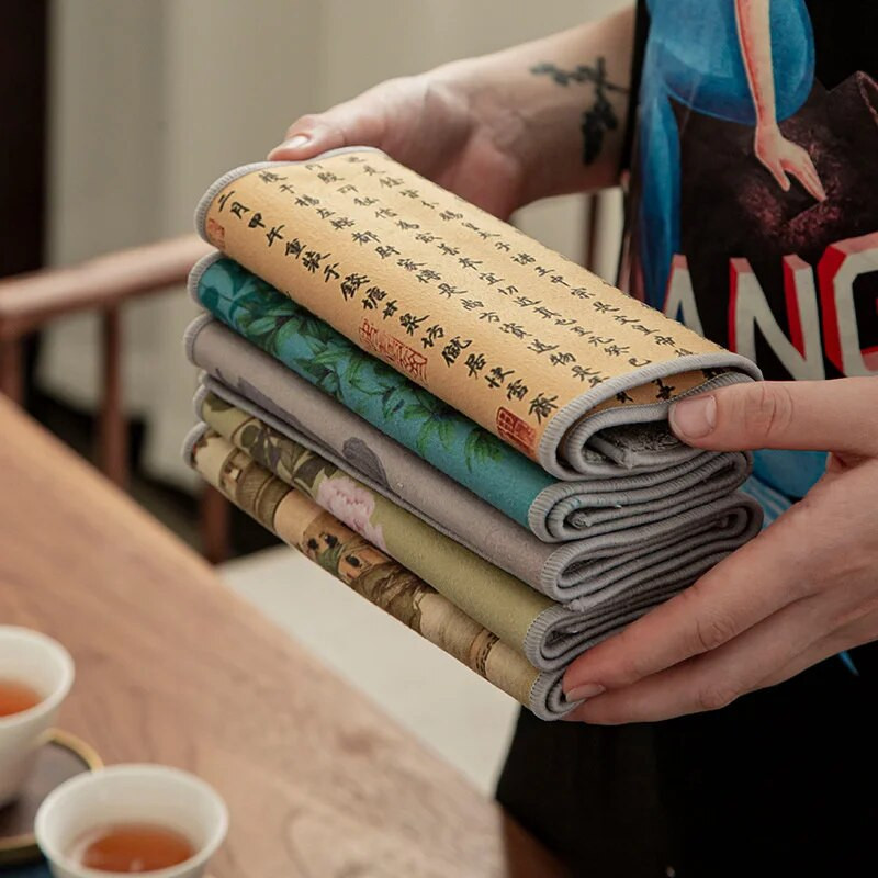 Oslikana kuhinjska krpa Upijajuća krpa Zadebljana stolna posuda za čišćenje Vrhunski pribor za pribor za čaj Ručnik za podizanje lonca