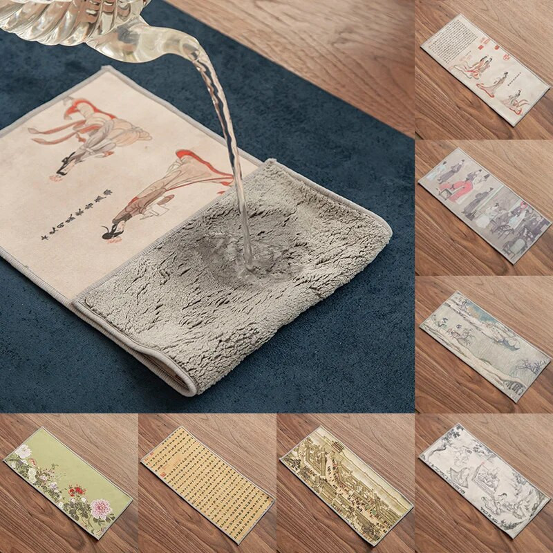 Oslikana kuhinjska krpa Upijajuća krpa Zadebljana stolna posuda za čišćenje Vrhunski pribor za pribor za čaj Ručnik za podizanje lonca