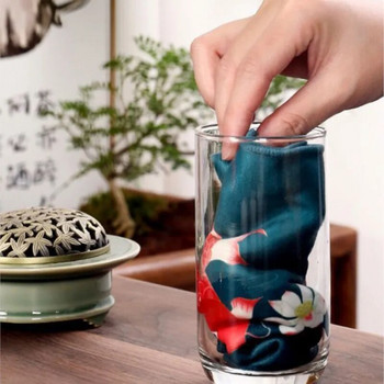 Креативна абсорбираща вода салфетка за чай Домакински кунг-фу кърпи за чай Удебелена многофункционална печатна кърпа за почистване 1 БР. LE778