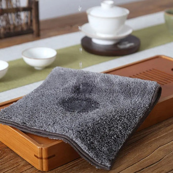 Κινεζική πετσέτα τσαγιού υψηλής ποιότητας, απορροφητικά χοντρά βελούδινα κουρέλια για τραπέζι τσαγιού, κινέζικα χαλάκια τσαγιού Kung fu, πετσέτες κατσαρόλας