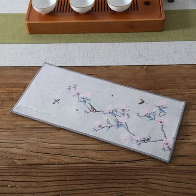 Aukštos kokybės kiniškas rankšluostis, sugeriantys stori pliušiniai arbatos stalo skudurai, kiniški kung fu arbatos kilimėliai, puodų rankšluosčiai