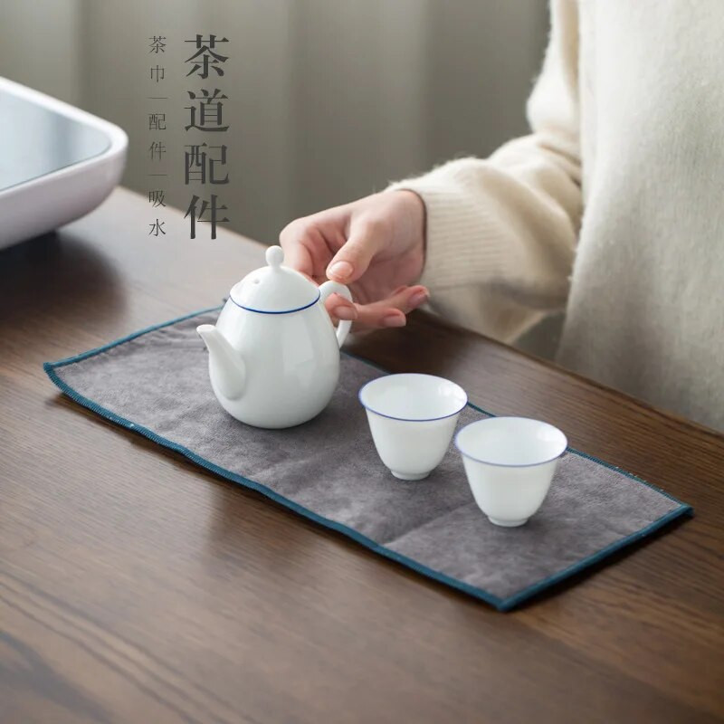 Kõrgekvaliteediline paks teerätik, imav hirvenaha imitatsiooniga mikrokiudlapp, teealus, spetsiaalne käterätikuriie, 35,5*15 cm