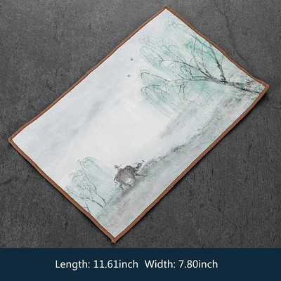 Fu Stolni ručnik Salveta Vintage podmetač Kung Kućanska posteljina Zen dodaci Pamučna krpa za čaj Dekoracija s printom Upijajući