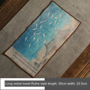 Čajni ručnik od brušene kože Zen stolić za čaj Čajna krpa Visokokvalitetni upijajući Yixing glineni čajnici Podloga za čaj Kung Fu Čaj Salveta za čaj