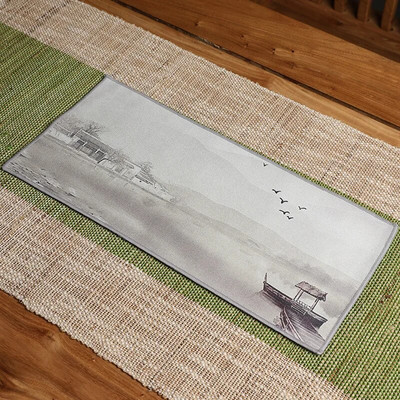16*36 cm kuhinjska krpa oslikana upijajuća kuhinjska krpa Kreativna kućanska krpa od debljeg runa od jelenje kože Kung Fu stolnjak za set za čaj