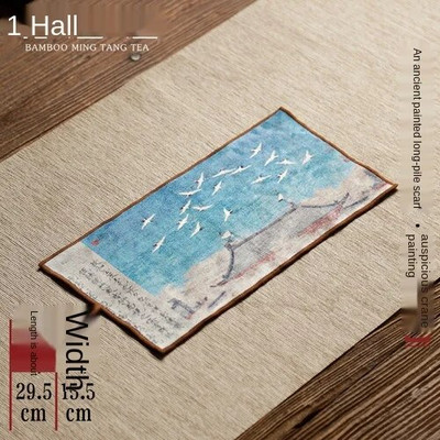 Prosoape high-end, fata de masa absorbanta pentru masa de ceai, ridicare oala, mat, ingrosare, vopsit Zen, 29x15