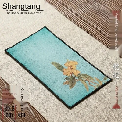 Prosoape high-end, fata de masa absorbanta pentru masa de ceai, ridicare oala, mat, ingrosare, vopsit Zen, 29x15