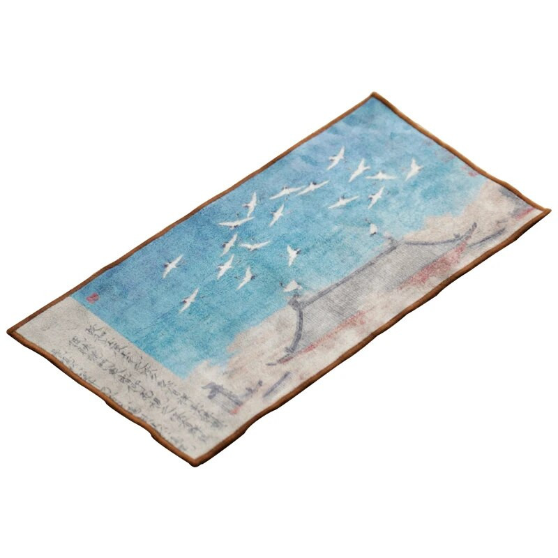 Prosoape high-end, fata de masa absorbanta pentru masa de ceai, ridicare oala, mat, ingrosare, vopsit Zen, 29x15