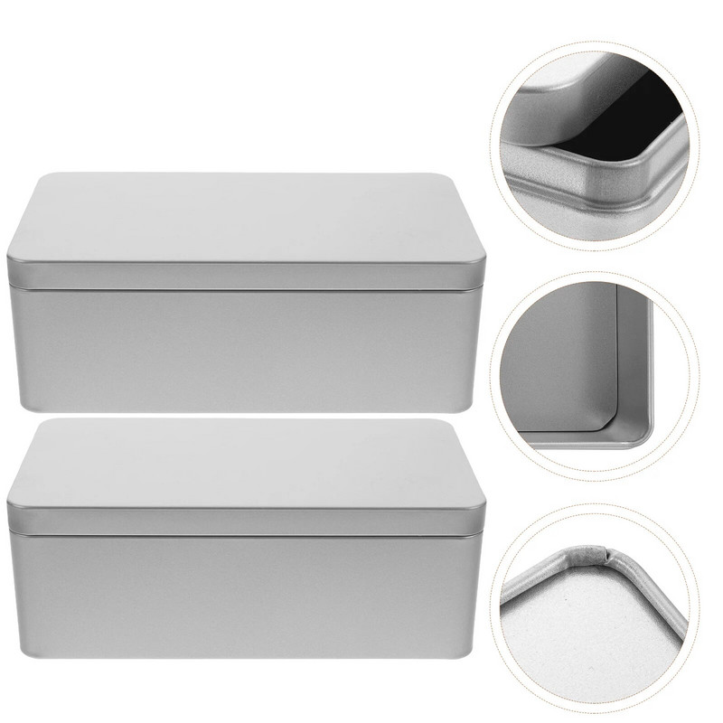 2 τεμ. Κουτιά δώρου από λευκοσίδηρο, χάντρες, δοχεία συσκευασίας, Χριστουγεννιάτικα μεταλλικά κουτιά για καραμέλες