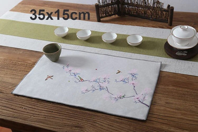 Πετσέτα τσαγιού Ζεν Βελούδινο απορροφητικό ύφασμα τσαγιού, Μικρό χαλάκι τσαγιού, τσαγιέρα θερμαντικό στρώμα, Tea Art, Αξεσουάρ Τελετών τσαγιού