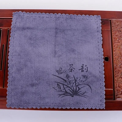 Bambuskiust paksendatud teerätik kodune imav trükkimine Mitmekihiline kandiline rätikuga lauamatt alusaluse teekomplekti tarvikud