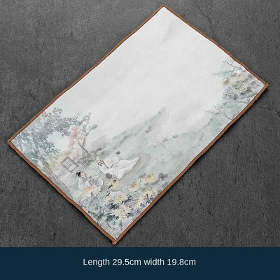 Jaapani stiilis puuvillane linane vett imav teerätik Teetseremoonia riistad Laudlina kalts Teematt teetseremoonia riistad