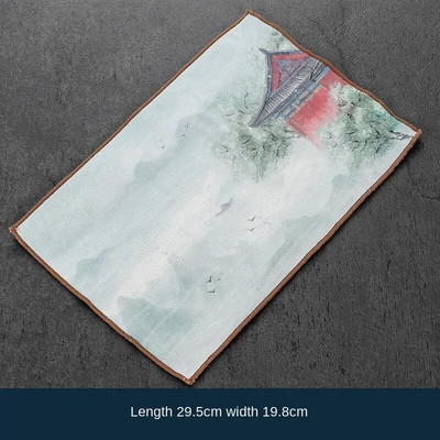 Jaapani stiilis puuvillane linane vett imav teerätik Teetseremoonia riistad Laudlina kalts Teematt teetseremoonia riistad