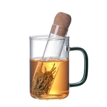 Инфузер за чай Филтър за чай Сито Стъклена тръба Creative Tea Mate Tea Maker Brewing For Spice Herb Цедка за чай Teaware Tool Аксесоари
