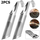 Roostevabast terasest teetõmmis Pika käepidemega toru disainiga metallist teesõel lahtise tee jaoks, kohv, vürtsifilter Tee järsema tarvikud