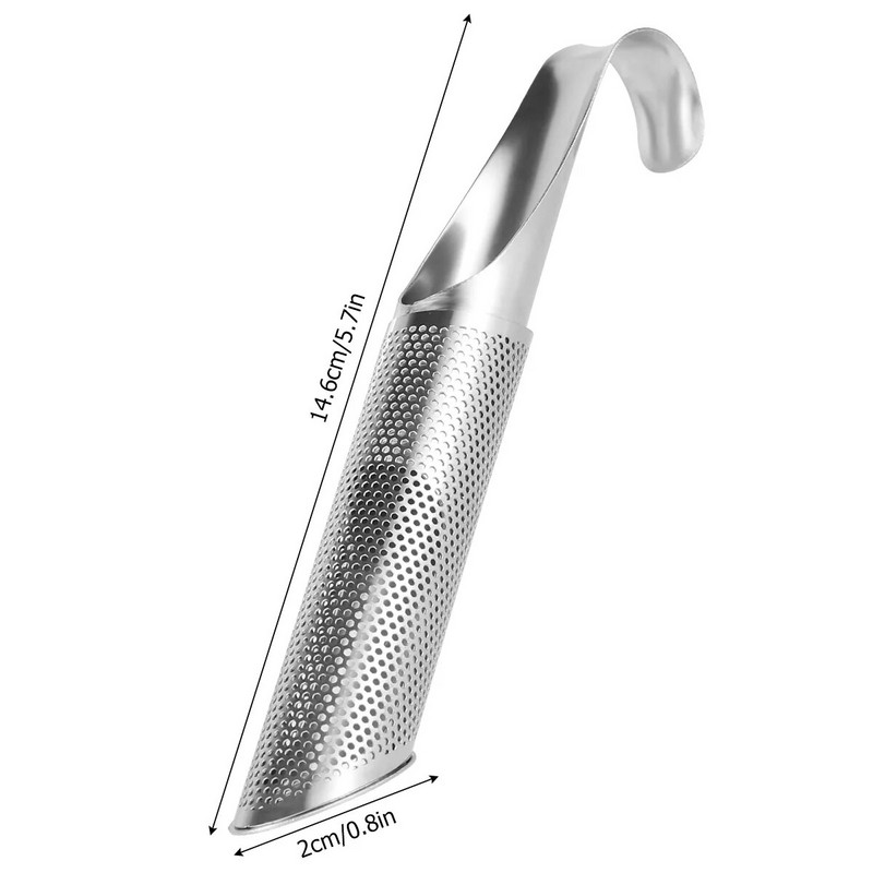 Roostevabast terasest teetõmmis Pika käepidemega toru disainiga metallist teesõel lahtise tee jaoks, kohv, vürtsifilter Tee järsema tarvikud