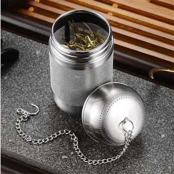 Инфузер за чай от неръждаема стомана Дифузер за чаени листа Топка за подправки Цедка за чайник Филтър за кафе с фина мрежа Кухненски аксесоари