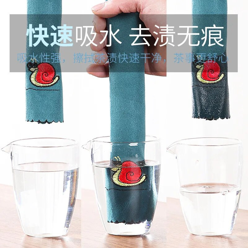 Κινέζικο Suede Tea Table Mat, Βαμβακερό λινό ύφασμα Art Table Runner, Ξηρά πετσέτα τσαγιού, Κουρτίνα τσαγιού, Τραπεζομάντιλο Τελετών29 * 27cm