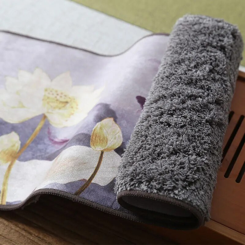 Teerätik Zen maalitud sametne imav teelapp Väike teealus Teekannu kuumakindel matt Teekunsti teetseremoonia tarvikud