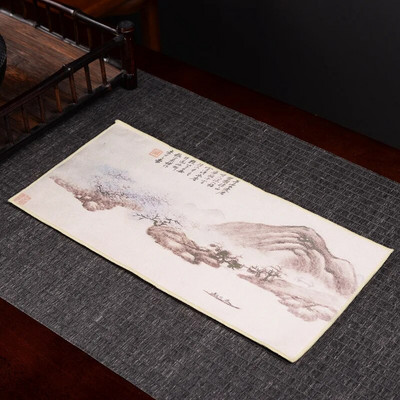 Kvaliteetsed teerätikud, imav laudlina, teelauamatt, tõstetav pott, paks teealus, Zeni värvitud teelapp, 35*17