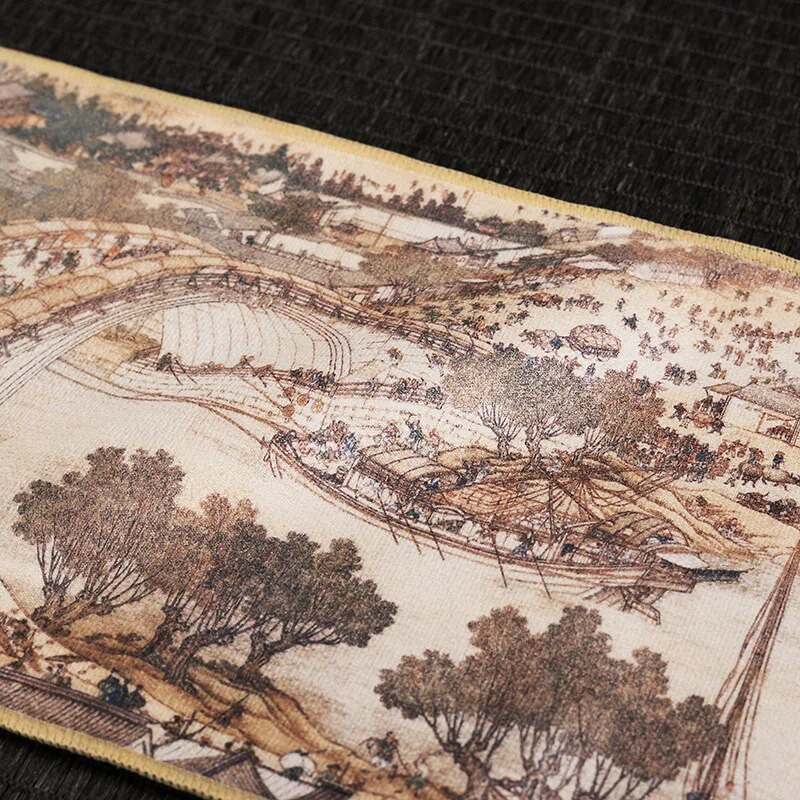 Kvaliteetsed teerätikud, imav laudlina, teelauamatt, tõstetav pott, paks teealus, Zeni värvitud teelapp, 35*17