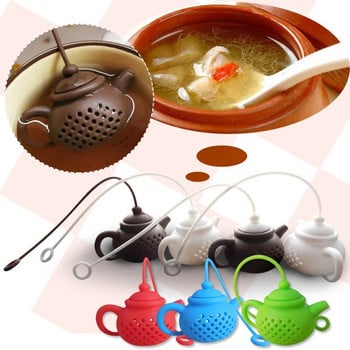 Αξεσουάρ τσαγιού Creative Gadget Teapot Diffuser Repeatable Strainer Tea Bag Filter Diffuser σε σχήμα τσαγιού σιλικόνης