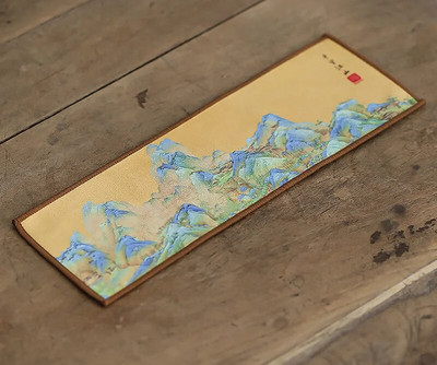 Sutirštintos medvilnės spausdintas arbatos rankšluosčio audinys, sugeriantis Zen Kiniškas mažas arbatos rankšluostis Kinijos stiliaus arbatos rankšluosčių padėklas 1vnt LE768