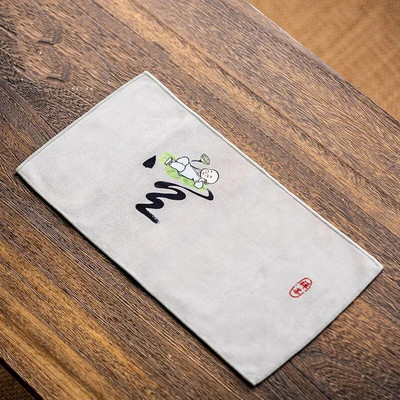 Sutirštintos medvilnės spausdintas arbatos rankšluosčio audinys, sugeriantis Zen Kiniškas mažas arbatos rankšluostis Kinijos stiliaus arbatos rankšluosčių padėklas 1vnt LE768