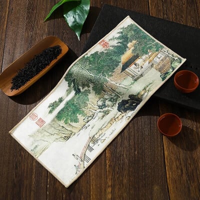 Oslikana u kineskom stilu, debela dvostrana kuhinjska krpa Kreativni vrhunski pribor za pribor za čaj Podmetači za stol Profesionalna čajna salvetaLC623