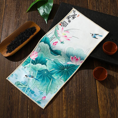 Oslikana u kineskom stilu, debela dvostrana kuhinjska krpa Kreativni vrhunski pribor za pribor za čaj Podmetači za stol Profesionalna čajna salvetaLC623