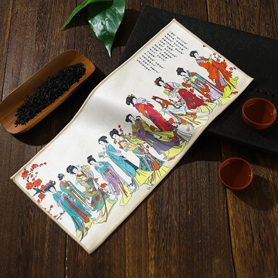 Oslikana u kineskom stilu, debela dvostrana kuhinjska krpa Kreativni vrhunski pribor za pribor za čaj Podmetači za stol Profesionalna čajna salvetaLC623