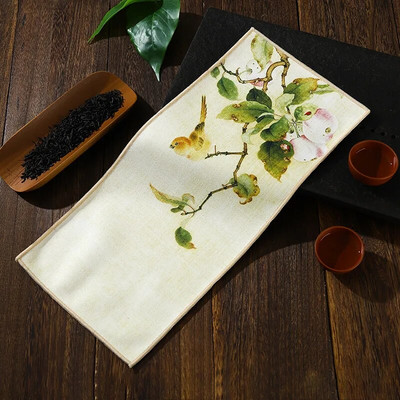 Oslikana u kineskom stilu, debela dvostrana kuhinjska krpa Kreativni vrhunski pribor za pribor za čaj Podmetači za stol Profesionalna čajna salvetaLC623