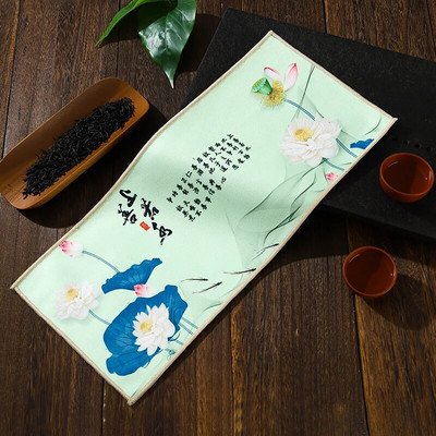 Oslikana u kineskom stilu, debela dvostrana kuhinjska krpa Kreativni vrhunski pribor za pribor za čaj Podmetači za stol Profesionalna čajna salvetaLC623