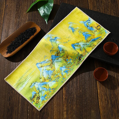 Oslikana u kineskom stilu, debela dvostrana kuhinjska krpa Kreativni vrhunski pribor za pribor za čaj Podmetači za stol Profesionalna čajna salvetaLC623