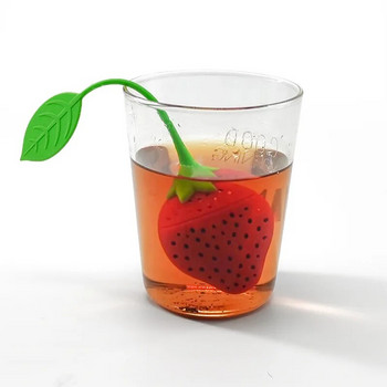 Strawberry Design Loose Tea Strainer Loose Herbal Spice Infuser Filter Diffuser Creative Bar Tools Kitchen Accessori