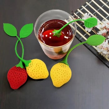 Strawberry Design Loose Tea Strainer Loose Herbal Spice Infuser Filter Diffuser Creative Bar Tools Kitchen Accessori