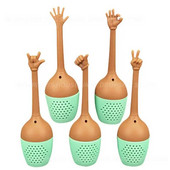 Rankų gestai Arbatos infuzatorius Silikagelis Juodosios arbatos sietelis Fda Silikoninis palaidų lapų žolelių prieskonių laikiklis Arbatos ruošimo įrankiai Arbatos maišelis