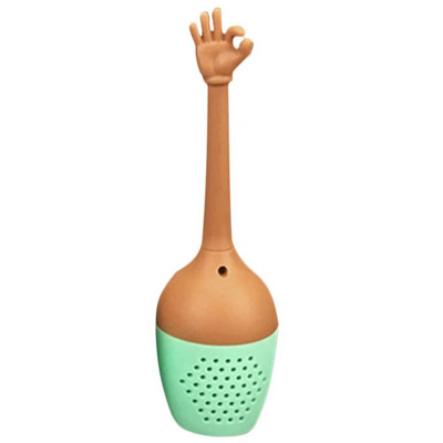 Rankų gestai Arbatos infuzatorius Silikagelis Juodosios arbatos sietelis Fda Silikoninis palaidų lapų žolelių prieskonių laikiklis Arbatos ruošimo įrankiai Arbatos maišelis