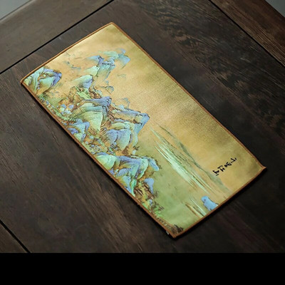 2023. aasta uus Hiina iidne maalimine teealus Loominguline laudlina teetee tarvikud vett imavad teekangast teetööriistad LE781