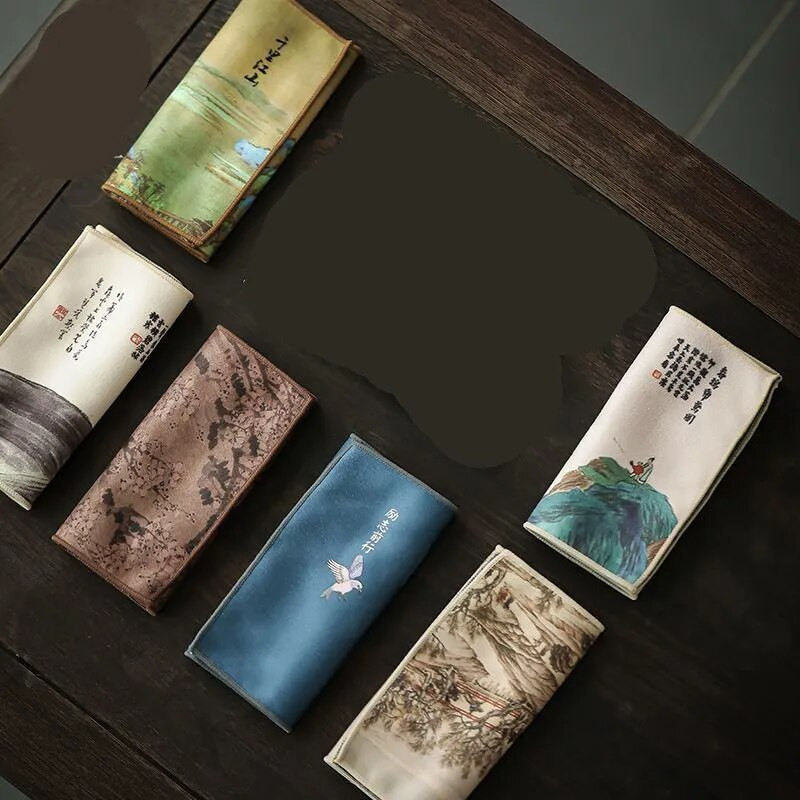 2023. aasta uus Hiina iidne maalimine teealus Loominguline laudlina teetee tarvikud vett imavad teekangast teetööriistad LE781