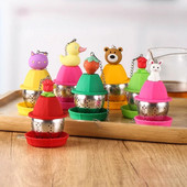 Cartoon Cute Tea Infuser Vürtsfilter karu kass Duck Rose Rabblt teepakk Lehtede hajuti Teenõu sõel Taimsed tarvikud Teekeetja