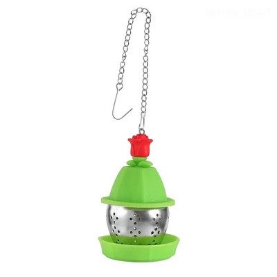 Cartoon Cute Tea Infuser Vürtsfilter karu kass Duck Rose Rabblt teepakk Lehtede hajuti Teenõu sõel Taimsed tarvikud Teekeetja