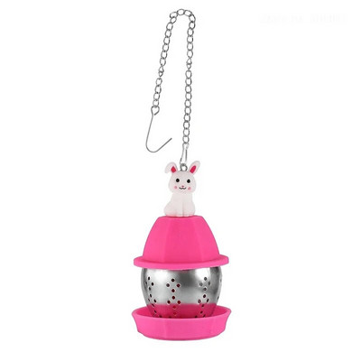 Cartoon Cute Tea Infuser Vürtsfilter karu kass Duck Rose Rabblt teepakk Lehtede hajuti Teenõu sõel Taimsed tarvikud Teekeetja
