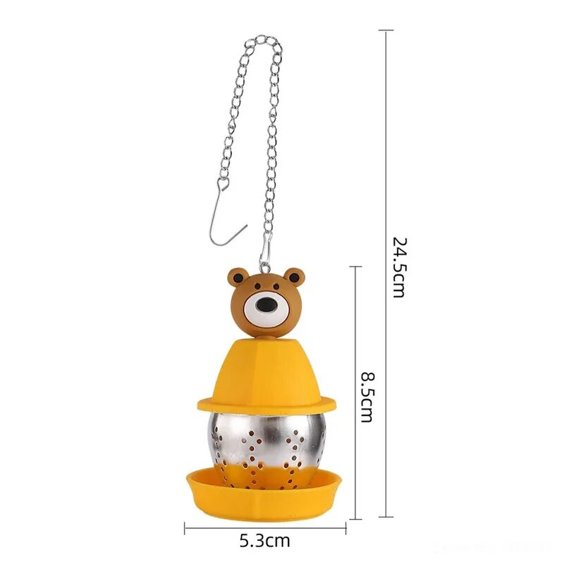Cartoon Cute Tea Infuser Vürtsfilter karu kass Duck Rose Rabblt teepakk Lehtede hajuti Teenõu sõel Taimsed tarvikud Teekeetja